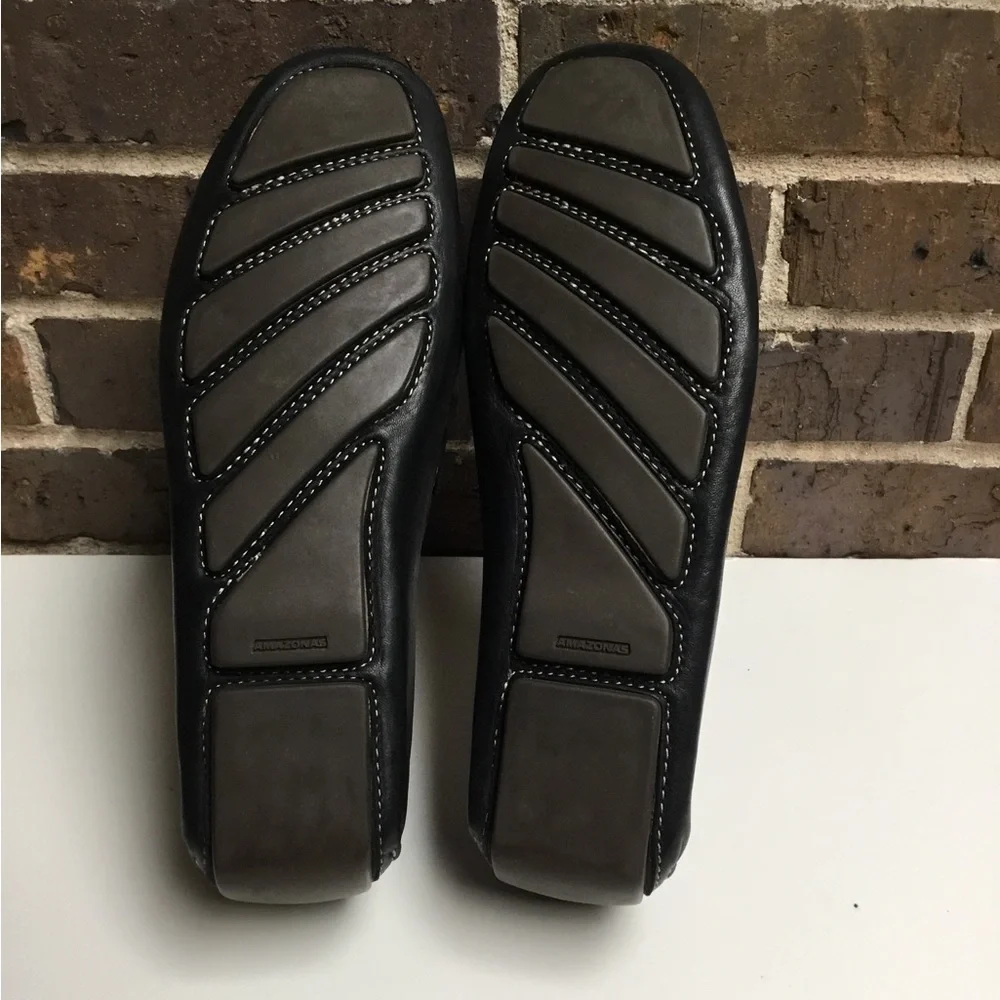 Robert Zur Black Leather Bit-Detail Loafers